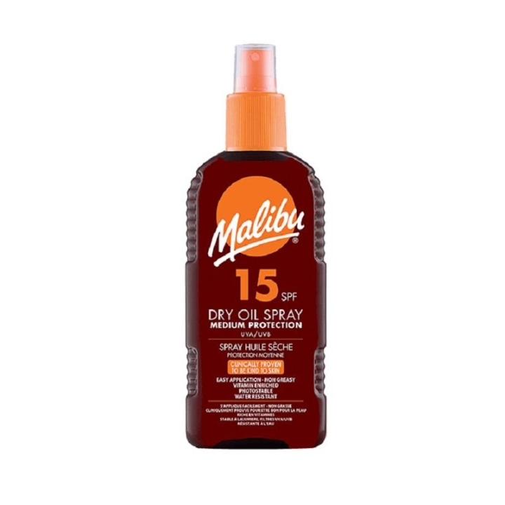 Malibu Dry Oil Spray SPF15 200ml i gruppen SKØNHED & HELSE / Hudpleje / Tanning / Solbeskyttelse hos TP E-commerce Nordic AB (C05178)