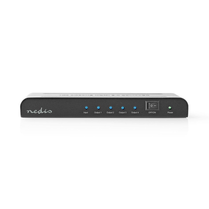 Nedis HDMI ™ Splitter | 4-Port port(s) | HDMI™ Input | 4x HDMI™ Output | 4K@60Hz | 18 Gbps | Metal | Antracit i gruppen COMPUTERTILBEHØR / Kabler og adaptere / HDMI / VGA / DVI switche hos TP E-commerce Nordic AB (C05222)