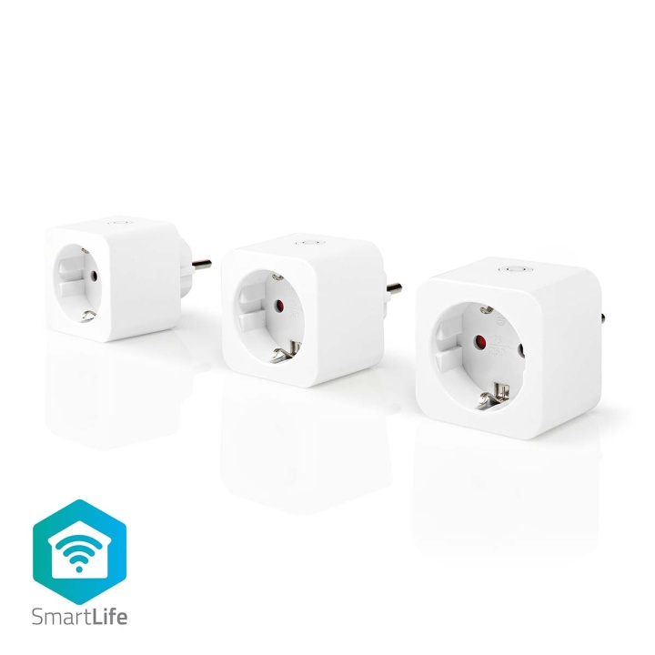Nedis SmartLife Smart Plug | Wi-Fi | 3680 W | Type F (CEE 7/3) | 0 - 55 °C | Android™ / IOS | Hvid | 3 stk i gruppen HJEM, HUS & HAVE / Smart hjem / Smart plugs hos TP E-commerce Nordic AB (C05247)