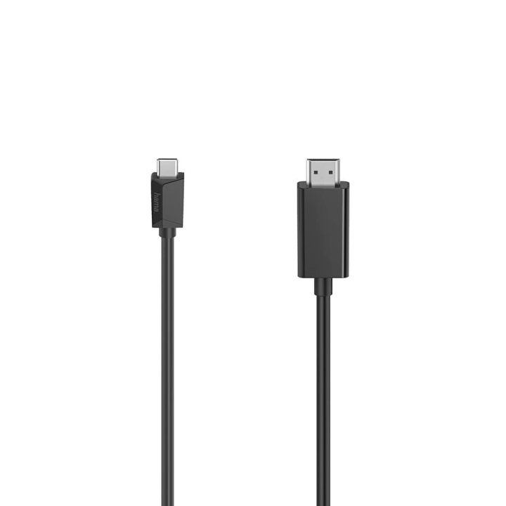 Hama Kabel USB-C - HDMI Ultra-HD 4K 1,5m Sort i gruppen COMPUTERTILBEHØR / Kabler og adaptere / USB / USB-C hos TP E-commerce Nordic AB (C05521)