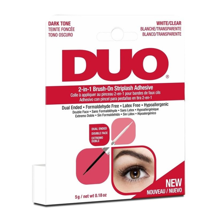 Ardell DUO 2-In-1 Brush-On Lash Adhesive Dark/Clear 5g i gruppen SKØNHED & HELSE / Makeup / Øjne og øjenbryn / Falske øjenvipper hos TP E-commerce Nordic AB (C05664)