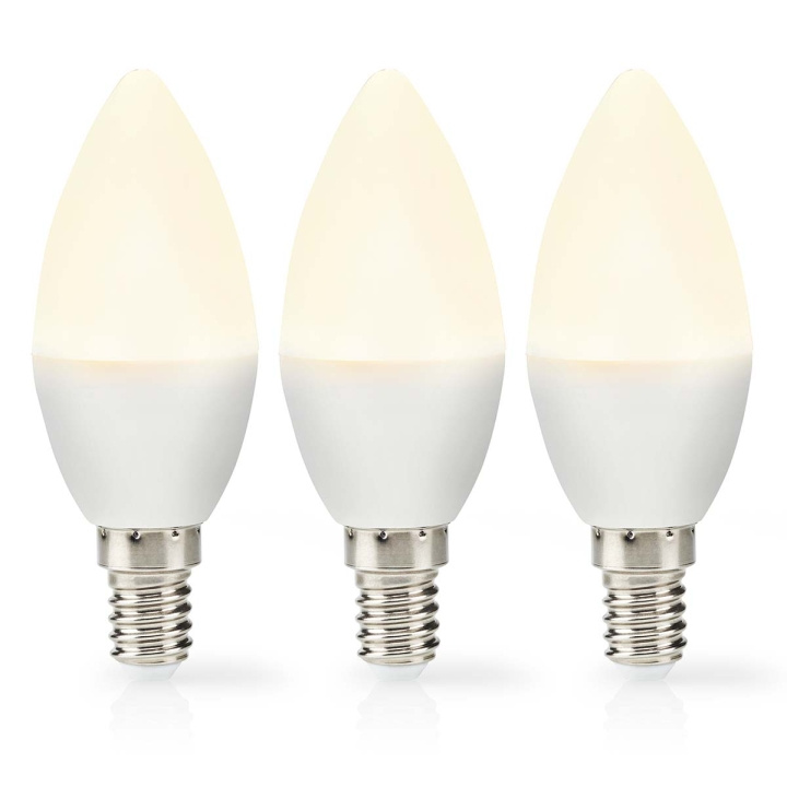 Nedis LED Pære E14 | Stearinlys | 2.8 W | 250 lm | 2700 K | Varm Hvid | Frosted | 3 stk i gruppen HJEMMEELEKTRONIK / Lys / LED lamper hos TP E-commerce Nordic AB (C06294)