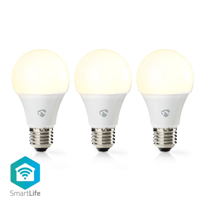 Nedis SmartLife LED-Pære | Wi-Fi | E27 | 800 lm | 9 W | Varm Hvid | 2700 K | Android™ / IOS | A60 | 3 stk i gruppen HJEM, HUS & HAVE / Smart hjem / Smart belysning hos TP E-commerce Nordic AB (C06320)