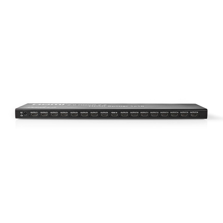 Nedis HDMI ™ Splitter | 2 x 8 Porte port(s) | HDMI™ Input | USB-A Hun / 16x HDMI ™ -udgang | 4K@60Hz | 18 Gbps | Metal | Antracit i gruppen HJEMMEELEKTRONIK / Kabler og adaptere / HDMI / Adaptere hos TP E-commerce Nordic AB (C06359)
