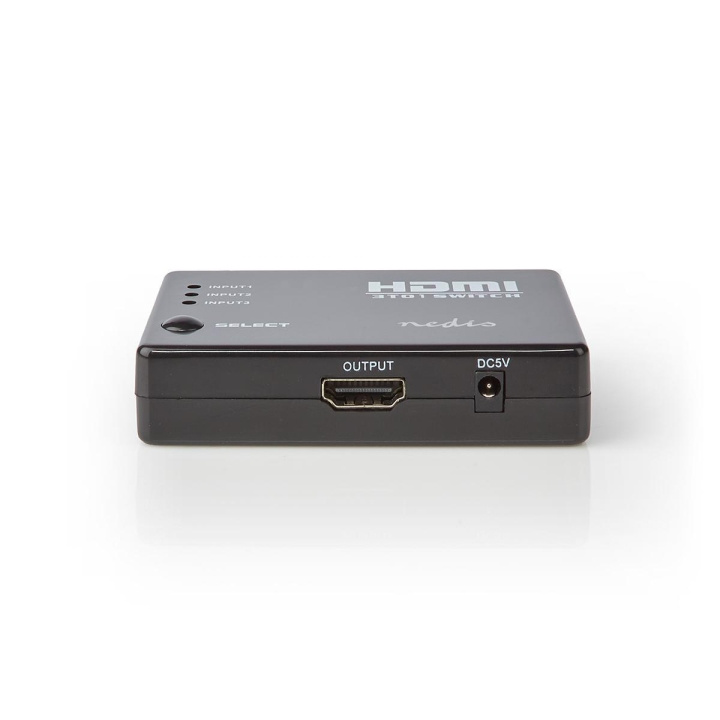Nedis HDMI ™ switch | 3-Port port(s) | 3x HDMI ™ -indgang | 1x HDMI™ Output | 1080p | 3.4 Gbps | ABS | Sort i gruppen HJEMMEELEKTRONIK / Kabler og adaptere / HDMI / Adaptere hos TP E-commerce Nordic AB (C06366)