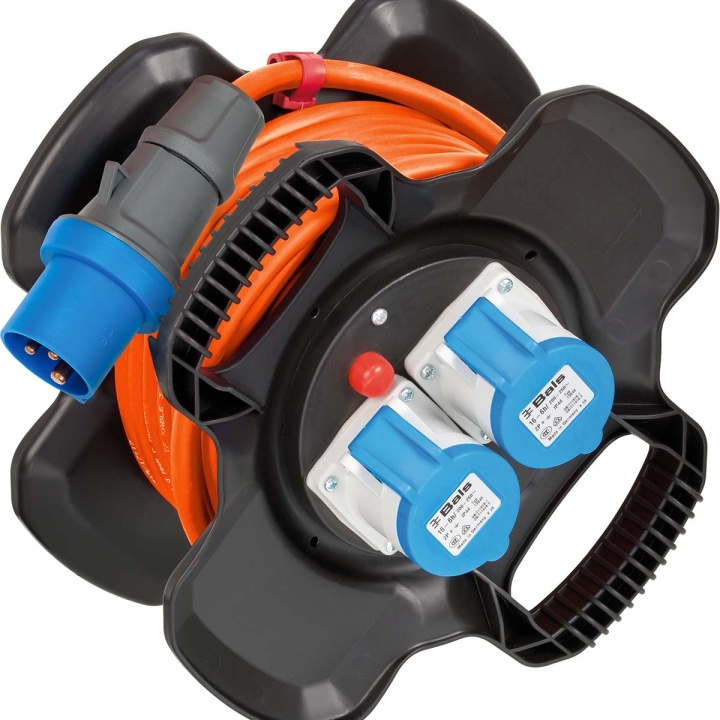 brennenstuhl CEE Kabelrulle lavet af speciel gummiblanding (10 m kabel i orange, Camping Kabelrulle til permanent udendørs brug IP44, 2x CEE fatninger, 3x Sockets) i gruppen HJEM, HUS & HAVE / Elektricitet & Belysning / Forlængerledninger hos TP E-commerce Nordic AB (C06487)