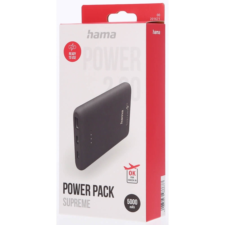 Hama Powerbank Supreme 5HD 5000mAh i gruppen SMARTPHONES & TABLETS / Opladere og kabler / Powerbanks hos TP E-commerce Nordic AB (C06609)