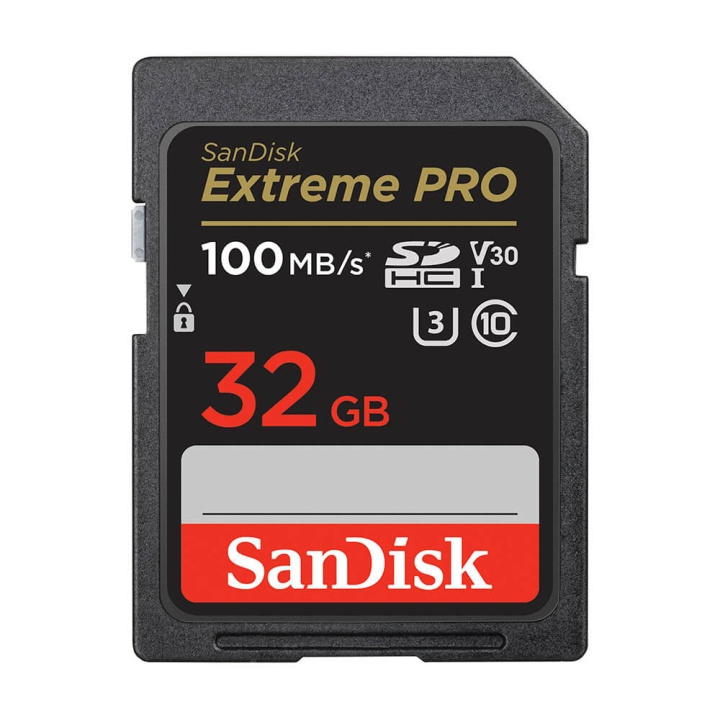 SanDisk SDHC Extreme Pro 32GB 100MB/s UHS-I C10 V30 U3 i gruppen HJEMMEELEKTRONIK / Lagringsmedier / Hukommelseskort / SD/SDHC/SDXC hos TP E-commerce Nordic AB (C06653)