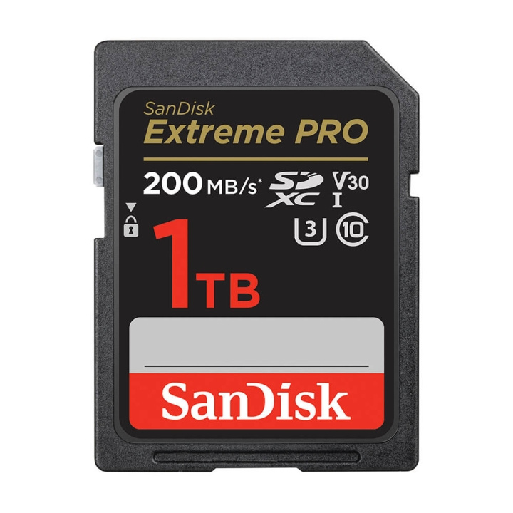 SanDisk SDXC Extreme Pro 1TB 200MB/s UHS-I C10 V30 U3 i gruppen HJEMMEELEKTRONIK / Lagringsmedier / Hukommelseskort / SD/SDHC/SDXC hos TP E-commerce Nordic AB (C06658)