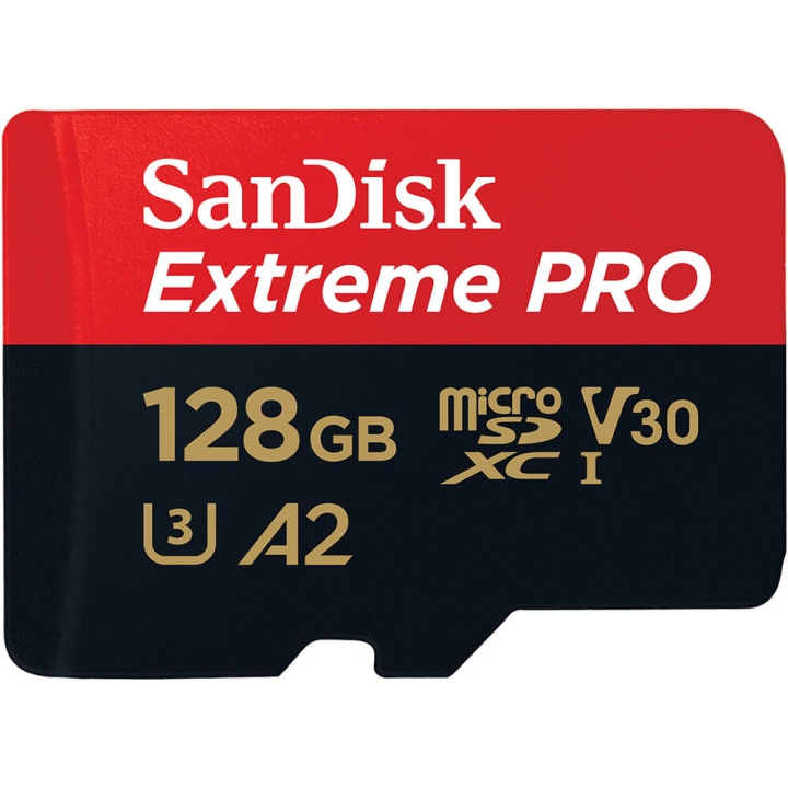 SanDisk MicroSDXC Extreme Pro 128GB 200MB/s A2 C10 V30 UHS-I i gruppen HJEMMEELEKTRONIK / Lagringsmedier / Hukommelseskort / MicroSD/HC/XC hos TP E-commerce Nordic AB (C06665)