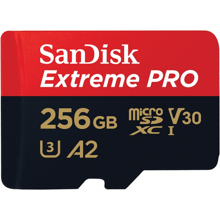 SanDisk MicroSDXC Extreme Pro 256GB 200MB/s A2 C10 V30 UHS-I i gruppen HJEMMEELEKTRONIK / Lagringsmedier / Hukommelseskort / MicroSD/HC/XC hos TP E-commerce Nordic AB (C06666)
