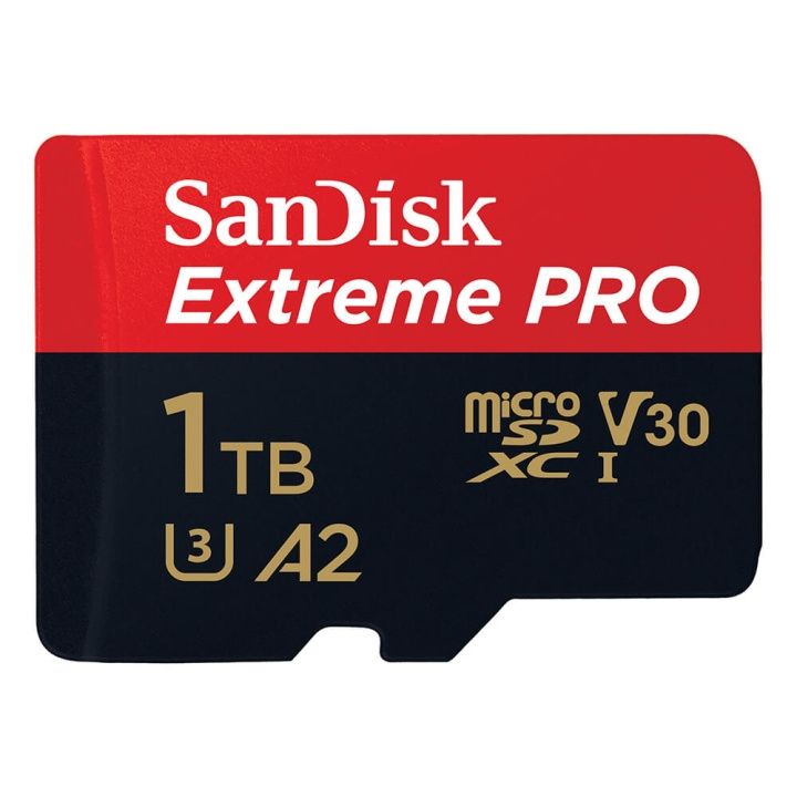SanDisk MicroSDXC Extreme Pro 1TB 200MB/s A2 C10 V30 UHS-I i gruppen HJEMMEELEKTRONIK / Lagringsmedier / Hukommelseskort / MicroSD/HC/XC hos TP E-commerce Nordic AB (C06668)