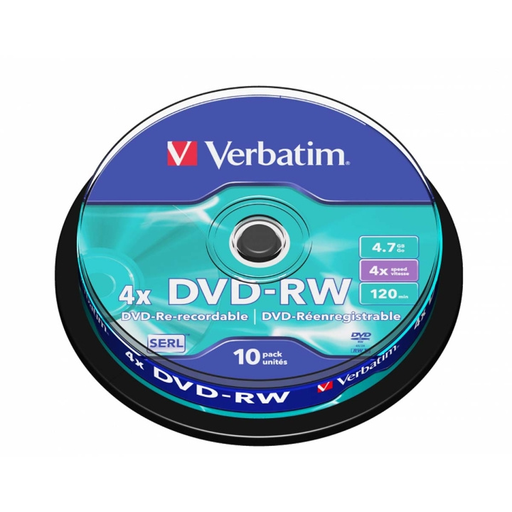 DVD-RW 4x 4.7GB 10 Pack Spindel Mat Sølv i gruppen HJEMMEELEKTRONIK / Lagringsmedier / CD / DVD / BD-diske / DVD-RW hos TP E-commerce Nordic AB (C06771)