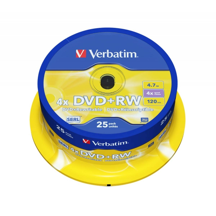 DVD+RW 4x 4.7GB Mat Sølv 25 Pack Spindel i gruppen HJEMMEELEKTRONIK / Lagringsmedier / CD / DVD / BD-diske / DVD-RW hos TP E-commerce Nordic AB (C06774)