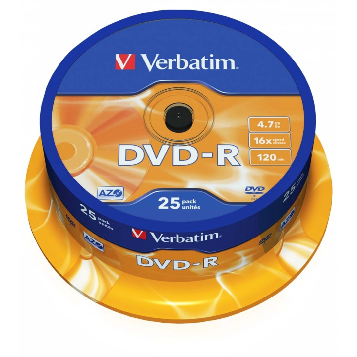 DVD-R AZO 16x 4.7GB 25 Pack Spindel Mat Sølv i gruppen HJEMMEELEKTRONIK / Lagringsmedier / CD / DVD / BD-diske / DVD-R hos TP E-commerce Nordic AB (C06784)