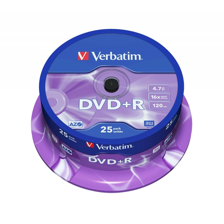 DVD+R AZO 16x 4.7GB 25 Pack Spindel Mat Sølv i gruppen HJEMMEELEKTRONIK / Lagringsmedier / CD / DVD / BD-diske / DVD-R hos TP E-commerce Nordic AB (C06788)