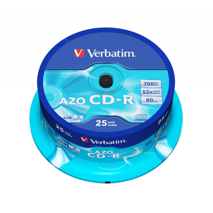 CD-R AZO Crystal 700 MB 52x 25 Pack Spindel i gruppen HJEMMEELEKTRONIK / Lagringsmedier / CD / DVD / BD-diske / CD-R hos TP E-commerce Nordic AB (C06795)