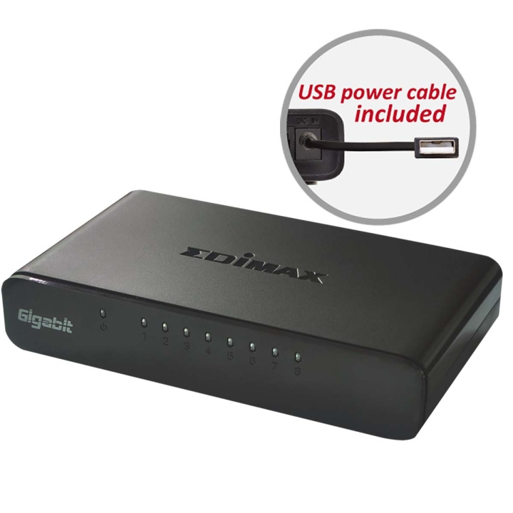 Edimax Netværk Switch Gigabit 8-Port i gruppen COMPUTERTILBEHØR / Netværk / Switches hos TP E-commerce Nordic AB (C06799)