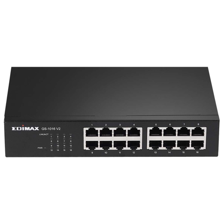 Edimax 16-Port Gigabit Switch Sort i gruppen COMPUTERTILBEHØR / Netværk / Switches / 10/100/1000Mbps hos TP E-commerce Nordic AB (C06830)