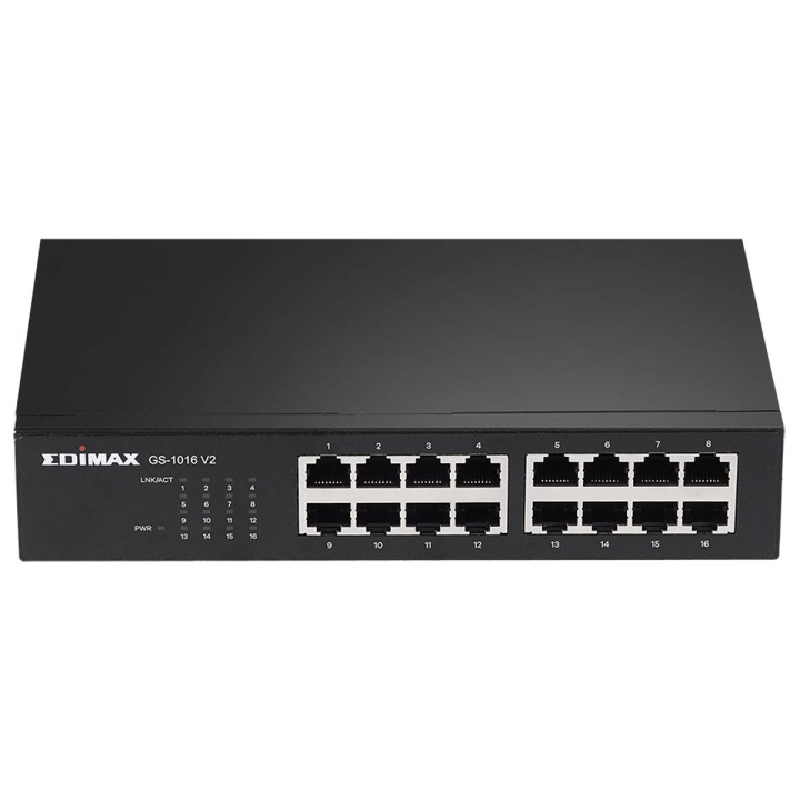 Edimax 16-Port Gigabit Switch Sort i gruppen COMPUTERTILBEHØR / Netværk / Switches hos TP E-commerce Nordic AB (C06830)