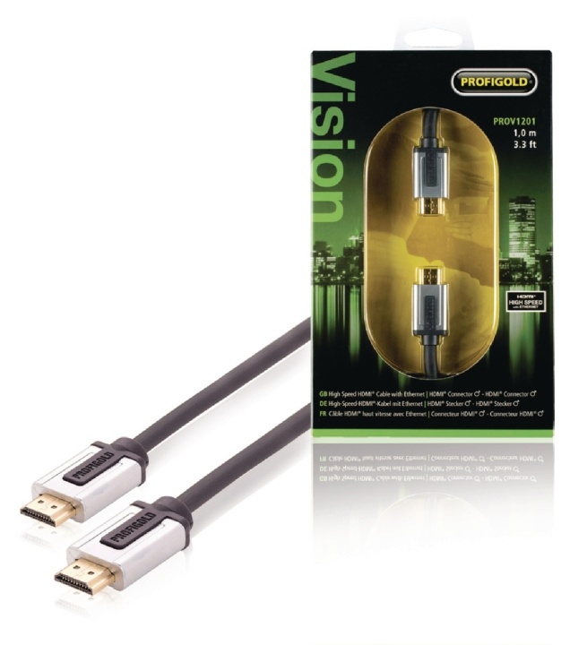 Nedis High Speed Hdmi Kabel Med Ethernet HDMI-Stik - HDMI-Stik 1.00 m Sort i gruppen HJEMMEELEKTRONIK / Kabler og adaptere / HDMI / Kabler hos TP E-commerce Nordic AB (C06854)