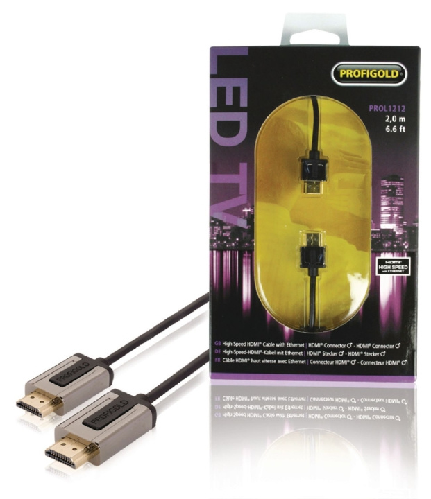 High Speed Hdmi Kabel Med Ethernet HDMI-Stik - HDMI-Stik 2.00 m Sort i gruppen HJEMMEELEKTRONIK / Kabler og adaptere / HDMI / Kabler hos TP E-commerce Nordic AB (C06868)