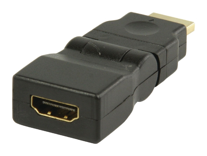 High Speed Hdmi Med Ethernet Adapter Swivel HDMI-Stik - HDMI Hun Sort i gruppen HJEMMEELEKTRONIK / Kabler og adaptere / HDMI / Adaptere hos TP E-commerce Nordic AB (C06872)