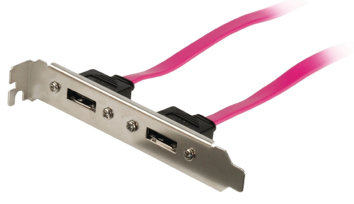 Valueline Sata 3 Gb /S Kabel Internal 2x SATA 7-Pin Hun - 2x SATA 7-Pin Bracket 0.50 m Rød i gruppen COMPUTERTILBEHØR / Kabler og adaptere / Interne / SATA hos TP E-commerce Nordic AB (C06873)