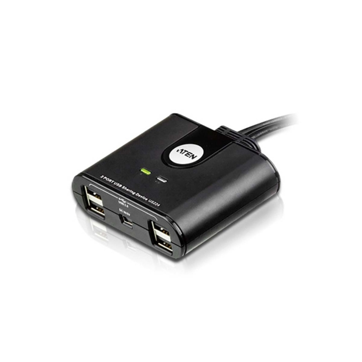 aten 2-Port Usb Switch Sort i gruppen COMPUTERTILBEHØR / Computer Tilbehør / USB-hubs hos TP E-commerce Nordic AB (C06900)