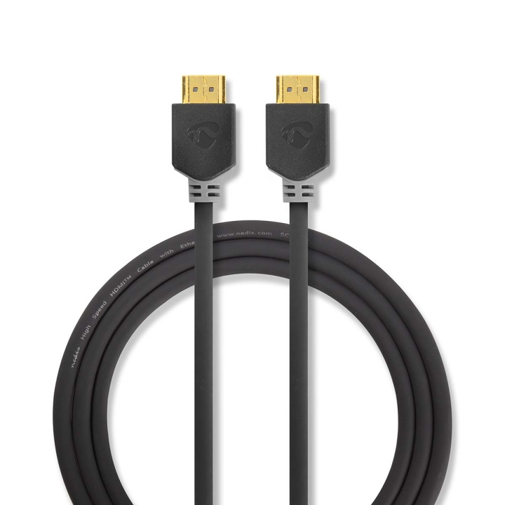 Nedis High Speed ​​HDMI ™ kabel med Ethernet | HDMI™ Stik | HDMI™ Stik | 4K@60Hz | ARC | 18 Gbps | 1.00 m | Runde | PVC | Antracit | Box i gruppen HJEMMEELEKTRONIK / Kabler og adaptere / HDMI / Kabler hos TP E-commerce Nordic AB (C06971)