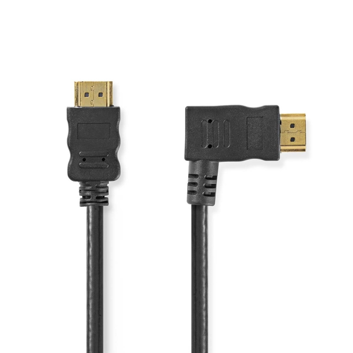 Nedis High Speed ​​HDMI ™ kabel med Ethernet | Lige Hooked HDMI ™ stik | HDMI™ Stik | 4K@30Hz | 10.2 Gbps | 1.50 m | Runde | PVC | Sort | Konvolut i gruppen HJEMMEELEKTRONIK / Kabler og adaptere / HDMI / Kabler hos TP E-commerce Nordic AB (C06990)