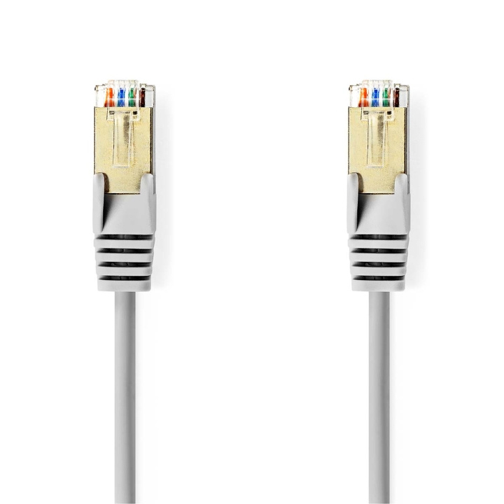 Cat 5e kabel | SF/UTP | RJ45 Han | RJ45 Han | 0.30 m | Runde | PVC | Grå | Plastikpose i gruppen COMPUTERTILBEHØR / Kabler og adaptere / Netværkskabler / Cat5e hos TP E-commerce Nordic AB (C07093)