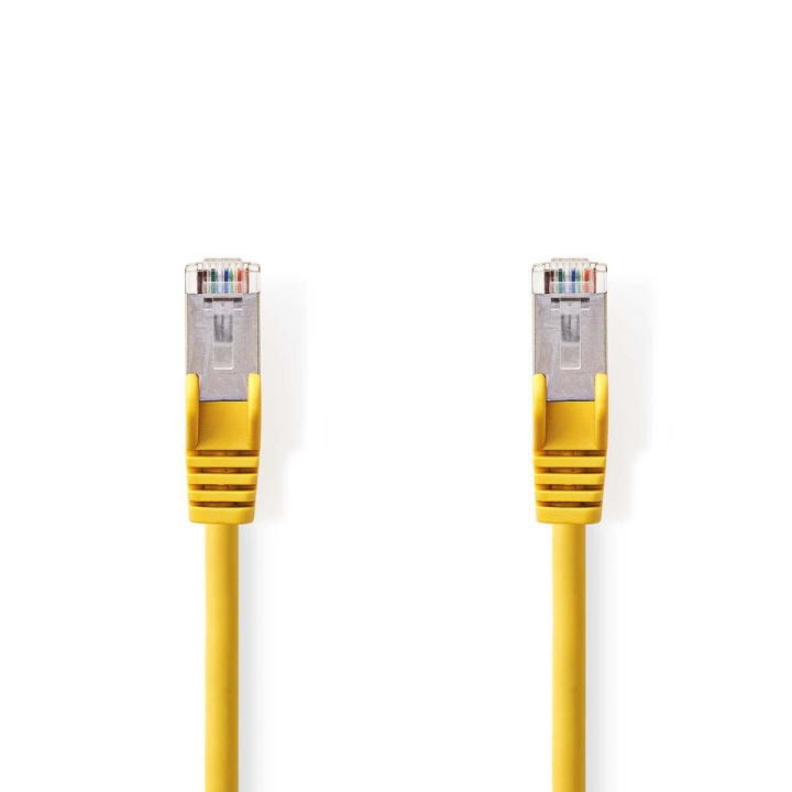 Cat 5e kabel | SF/UTP | RJ45 Han | RJ45 Han | 1.00 m | Runde | PVC | Gul | Plastikpose i gruppen COMPUTERTILBEHØR / Kabler og adaptere / Netværkskabler / Cat5e hos TP E-commerce Nordic AB (C07146)