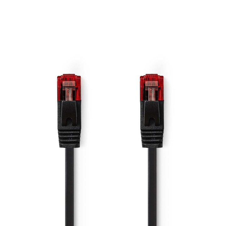 Nedis Kat 6 kabel | RJ45 Han | RJ45 Han | U/UTP | 2.00 m | Snagless | Fladt | PVC | Sort | Konvolut i gruppen COMPUTERTILBEHØR / Kabler og adaptere / Netværkskabler / Cat6 hos TP E-commerce Nordic AB (C07176)