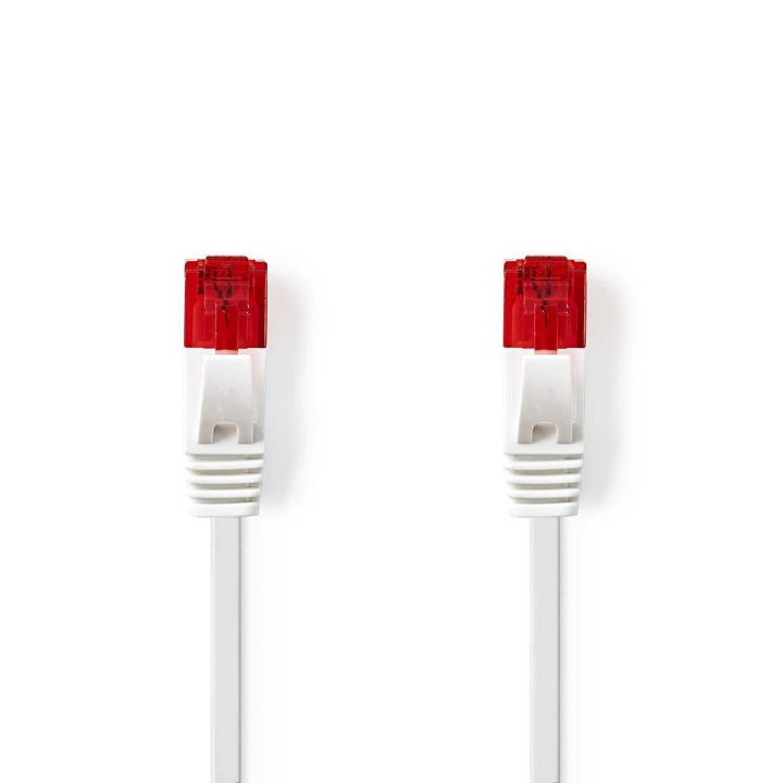 Nedis Kat 6 kabel | RJ45 Han | RJ45 Han | U/UTP | 3.00 m | Snagless | Fladt | PVC | Hvid | Konvolut i gruppen COMPUTERTILBEHØR / Kabler og adaptere / Netværkskabler / Cat6 hos TP E-commerce Nordic AB (C07181)