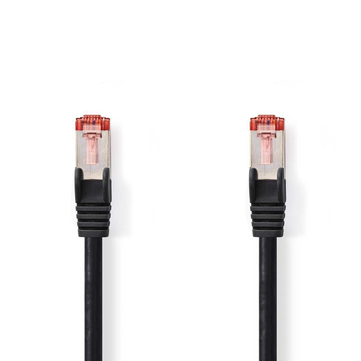 Nedis Kat 6 kabel | RJ45 Han | RJ45 Han | S/FTP | 15.0 m | Runde | LSZH | Sort | Plastikpose i gruppen COMPUTERTILBEHØR / Kabler og adaptere / Netværkskabler / Cat6 hos TP E-commerce Nordic AB (C07188)