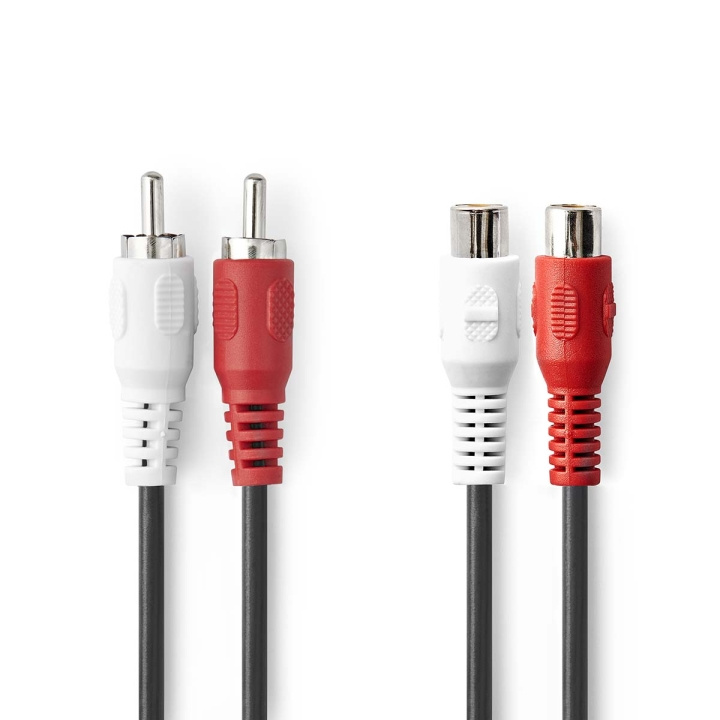 Nedis Stereo Audio kabel | 2x RCA Hanstik | 2x RCA Hun | Nikkelplateret | 5.00 m | Runde | Sort | Konvolut i gruppen HJEMMEELEKTRONIK / Lyd & billede / Højttalere & tilbehør / Tilbehør hos TP E-commerce Nordic AB (C07409)