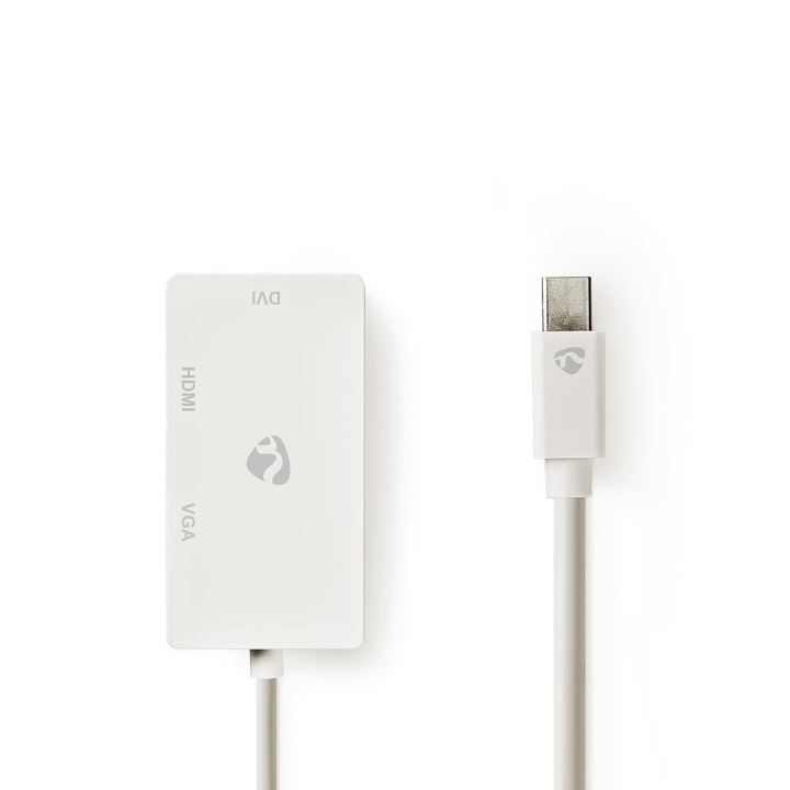 Nedis Mini DisplayPort kabel | DisplayPort 1.2 | Mini DisplayPort han | DVI-D 24+1-Pins Hun / HDMI™ Input / VGA Hun | 21.6 Gbps | Nikkelplateret | 0.20 m | Runde | PVC | Hvid | Blister i gruppen COMPUTERTILBEHØR / Kabler og adaptere / DisplayPort / Adaptere hos TP E-commerce Nordic AB (C07439)