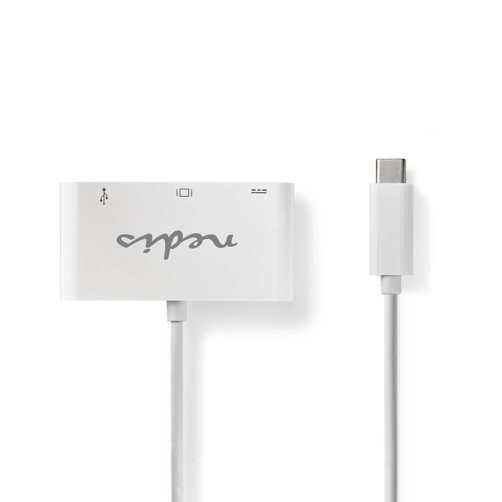 Nedis USB Multi-Port Adapter | 3-in-1 | USB 3.1 | USB-C™ Han | USB-A Hun / USB-C™ Hun / VGA Hun | 5 Gbps | 0.20 m | Runde | Nikkelplateret | PVC | Hvid | Blister i gruppen COMPUTERTILBEHØR / Computer Tilbehør / USB-hubs hos TP E-commerce Nordic AB (C07446)
