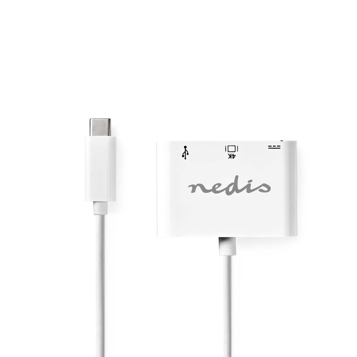 Nedis USB Multi-Port Adapter | USB 3.2 Gen 1 | USB-C™ Han | HDMI ™ -udgang / USB-A Hun / USB-C™ Hun | 5 Gbps | 0.20 m | Runde | Nikkelplateret | PVC | Hvid | Box i gruppen HJEMMEELEKTRONIK / Kabler og adaptere / HDMI / Adaptere hos TP E-commerce Nordic AB (C07447)