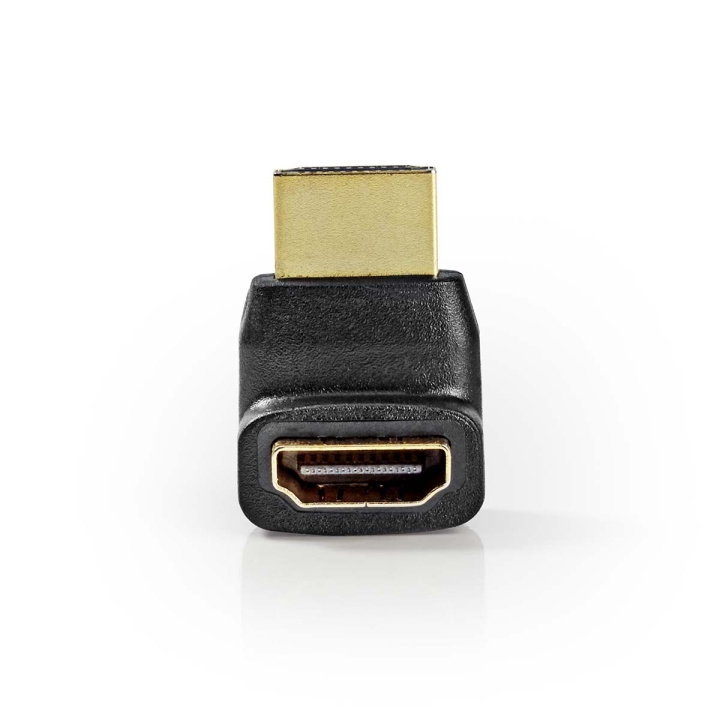 Nedis HDMI™ Adapter | HDMI™ Stik | HDMI ™ -udgang | Guldplateret | Vinkel 270° | ABS | Sort | 1 stk. | Box i gruppen HJEMMEELEKTRONIK / Kabler og adaptere / HDMI / Adaptere hos TP E-commerce Nordic AB (C07479)