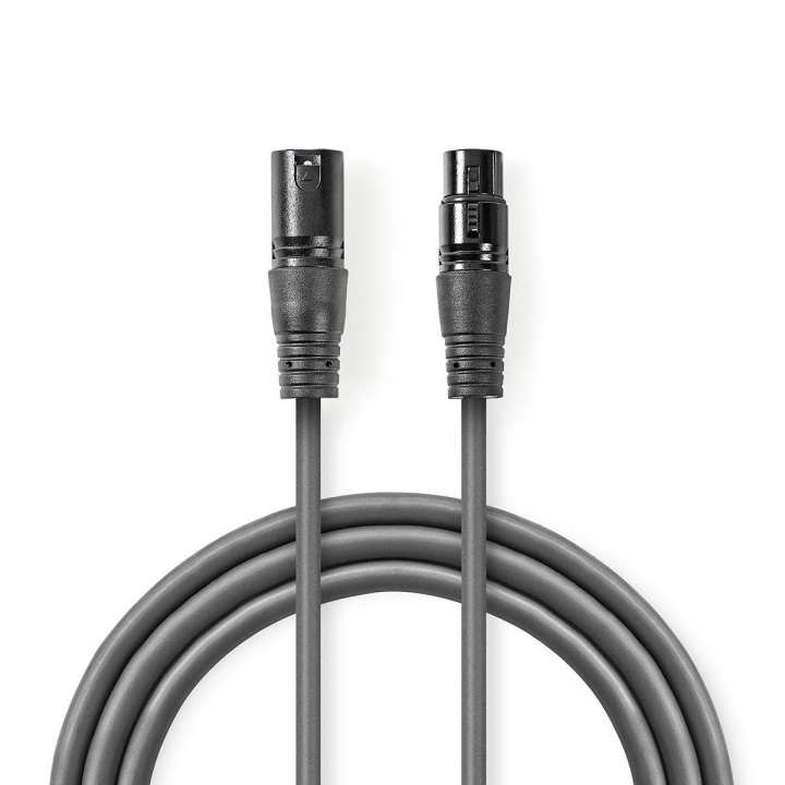 Nedis Balanceret Audio kabel | XLR 3-Pin Han | XLR 3-Pin Hun | Nikkelplateret | 0.50 m | Runde | PVC | Mørkegrå | Kartonhylster i gruppen HJEMMEELEKTRONIK / Kabler og adaptere / Audio Analog / Adaptere hos TP E-commerce Nordic AB (C07543)