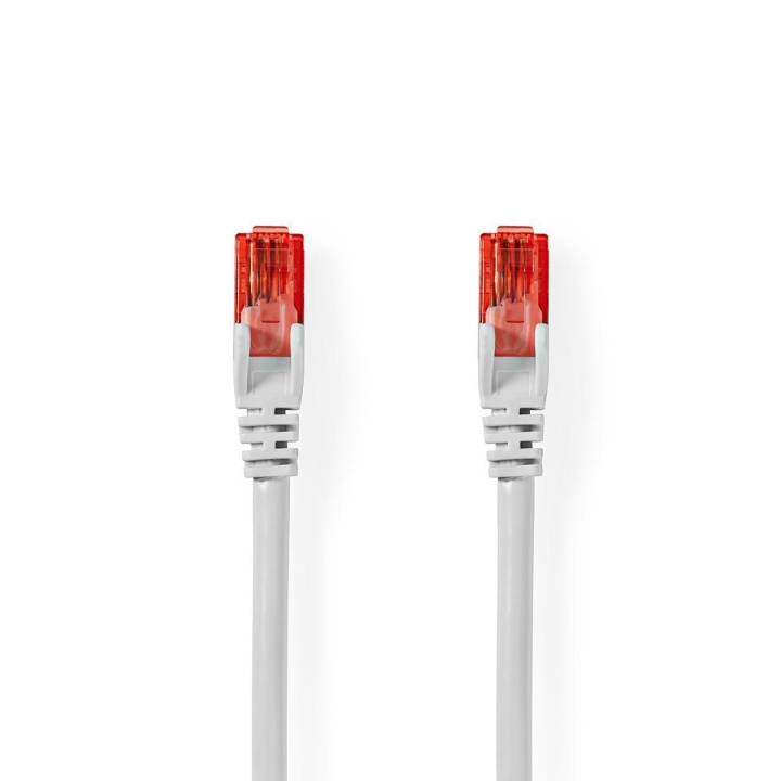 Kat 6 kabel | RJ45 Han | RJ45 Han | U/UTP | 10.0 m | Runde | PVC | Hvid | Plastikpose i gruppen COMPUTERTILBEHØR / Kabler og adaptere / Netværkskabler / Cat6 hos TP E-commerce Nordic AB (C07603)