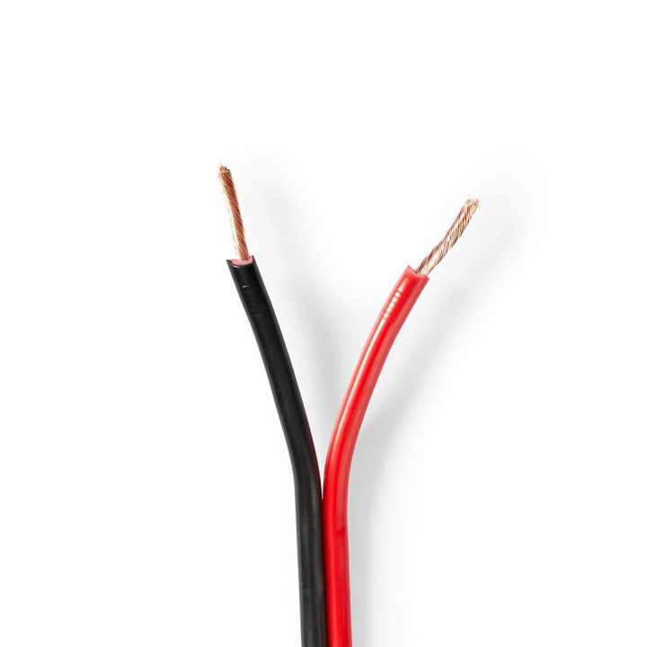 Nedis Højtaler Kabel | 2 x 1.50 mm² | Kobber | 100.0 m | Runde | PVC | Rød / Sort | Rulle i gruppen HJEMMEELEKTRONIK / Lyd & billede / Højttalere & tilbehør / Tilbehør hos TP E-commerce Nordic AB (C07650)