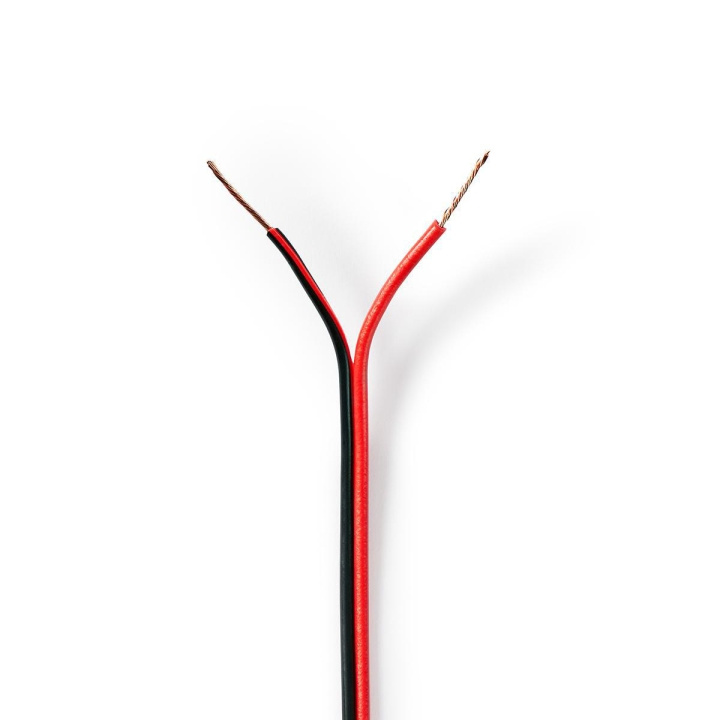 Nedis Højtaler Kabel | 2 x 0.50 mm² | CCA | 100.0 m | Runde | PVC | Rød / Sort | Folie i gruppen HJEMMEELEKTRONIK / Lyd & billede / Højttalere & tilbehør / Tilbehør hos TP E-commerce Nordic AB (C07668)