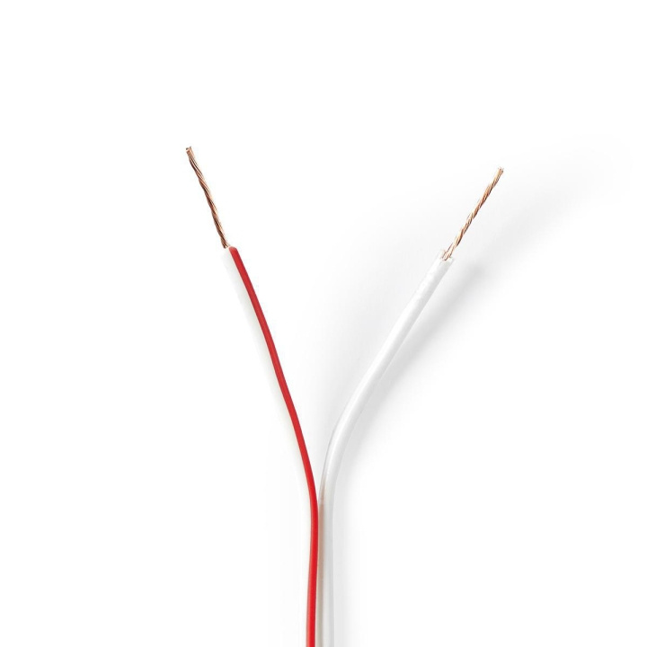 Nedis Højtaler Kabel | 2 x 0.35 mm² | CCA | 100.0 m | Runde | PVC | Hvid | Folie i gruppen HJEMMEELEKTRONIK / Lyd & billede / Højttalere & tilbehør / Tilbehør hos TP E-commerce Nordic AB (C07669)