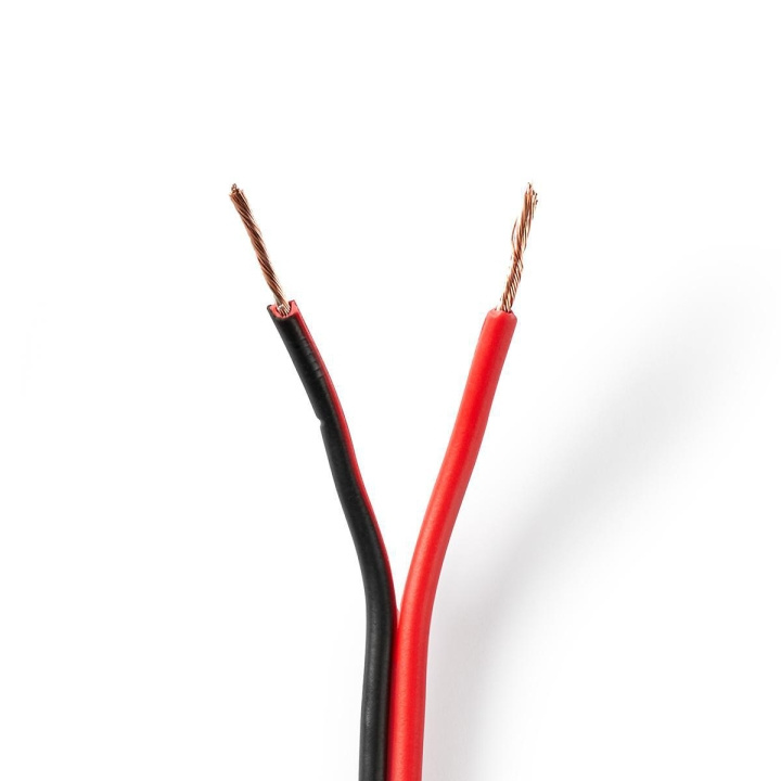 Nedis Højtaler Kabel | 2 x 0.75 mm² | CCA | 100.0 m | Runde | PVC | Rød / Sort | Folie i gruppen HJEMMEELEKTRONIK / Lyd & billede / Højttalere & tilbehør / Tilbehør hos TP E-commerce Nordic AB (C07673)