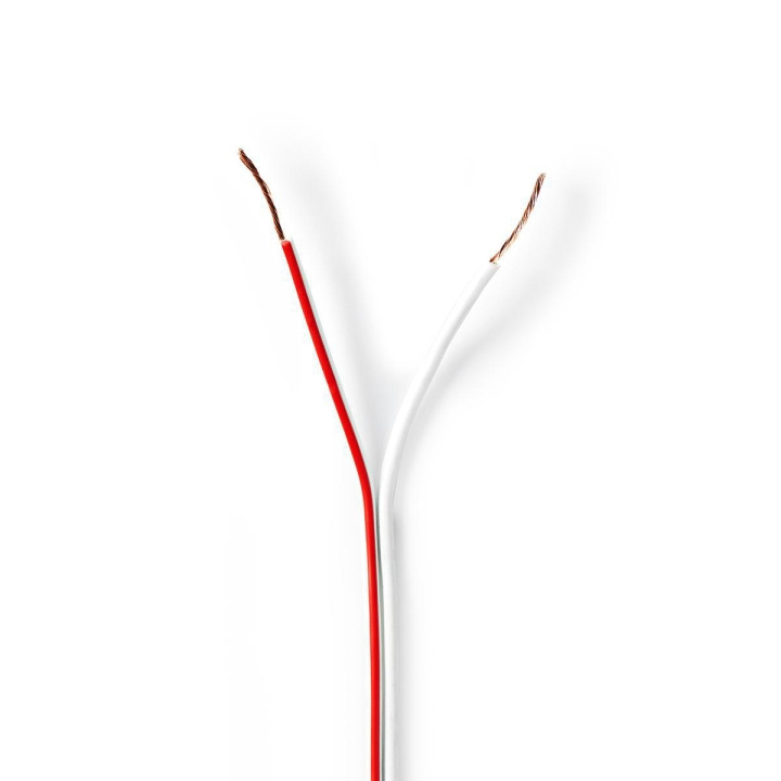 Nedis Højtaler Kabel | 2 x 0.50 mm² | CCA | 100.0 m | Runde | PVC | Hvid | Folie i gruppen HJEMMEELEKTRONIK / Kabler og adaptere / Højttalerkabler hos TP E-commerce Nordic AB (C07674)