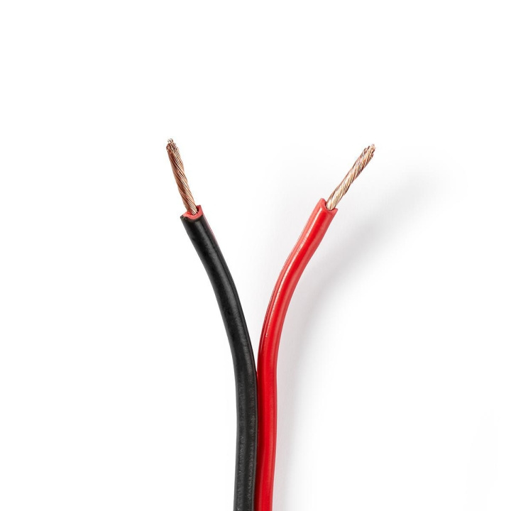 Nedis Højtaler Kabel | 2 x 1.50 mm² | CCA | 100.0 m | Runde | PVC | Rød / Sort | Folie i gruppen HJEMMEELEKTRONIK / Kabler og adaptere / Højttalerkabler hos TP E-commerce Nordic AB (C07679)