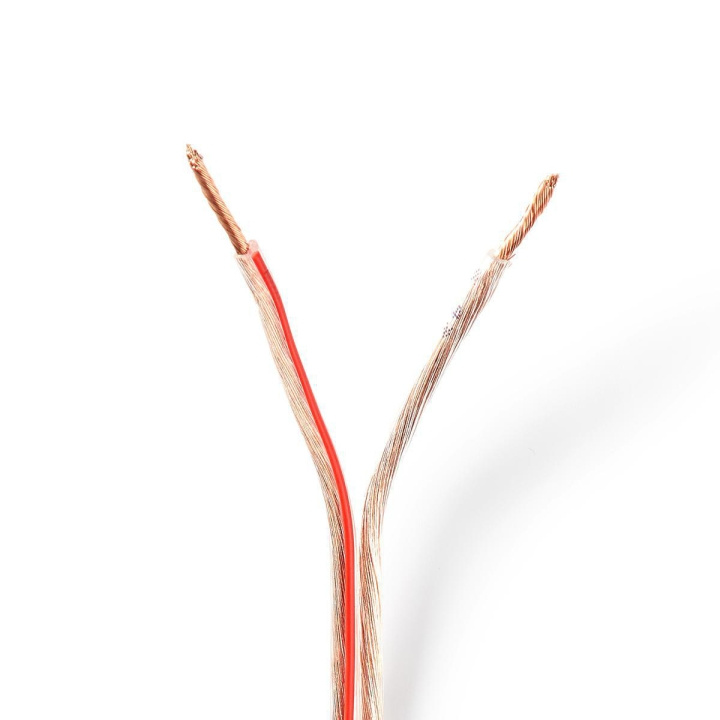 Nedis Højtaler Kabel | 2 x 1.50 mm² | CCA | 100.0 m | Runde | PVC | Gennemsigtig | Folie i gruppen HJEMMEELEKTRONIK / Lyd & billede / Højttalere & tilbehør / Tilbehør hos TP E-commerce Nordic AB (C07683)